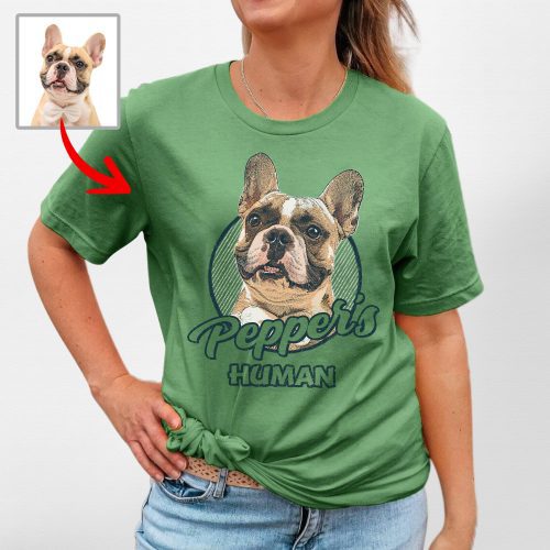 Corlor Sketch Custom Dog Portrait Gift Bella Canvas Tee for Dog Moms and Mamas - Pawarts