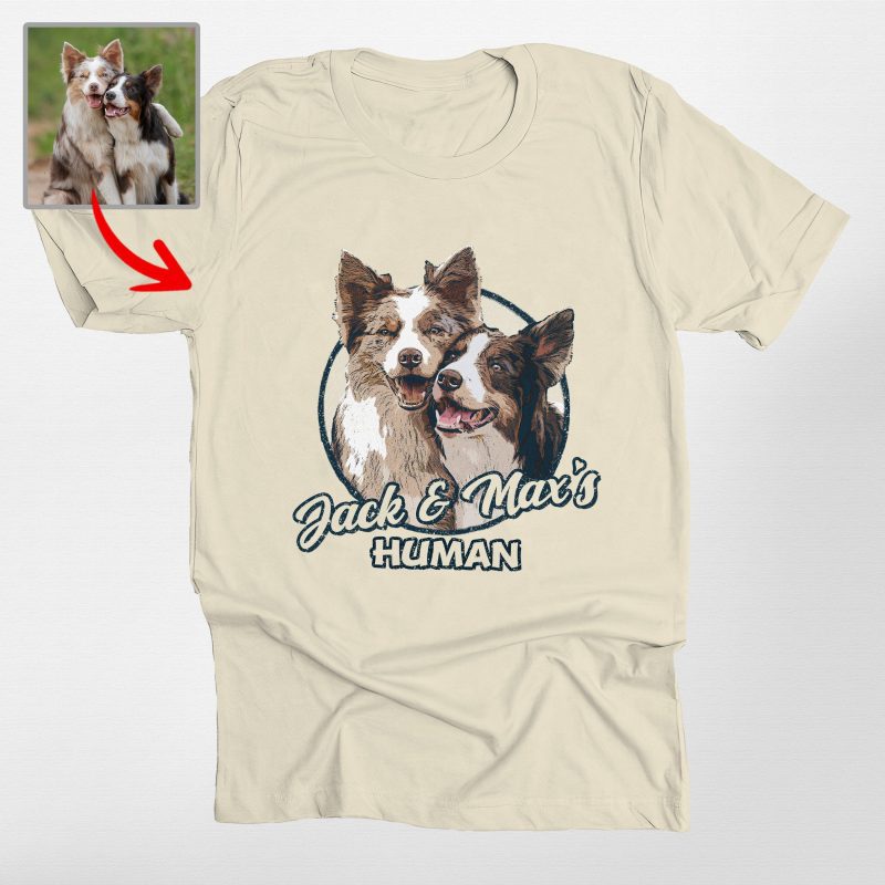 Custom Vintage Dog Sketch Bella Canvas T-Shirt [For Pawrents] - Pawarts