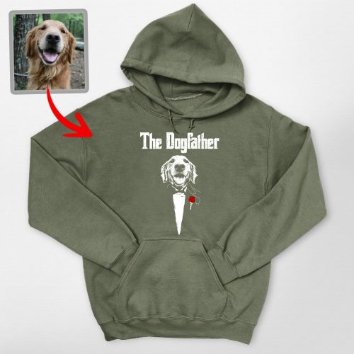 The DogFather - Personalized Dog Portrait Hoodie For Dog Dad - Pawarts