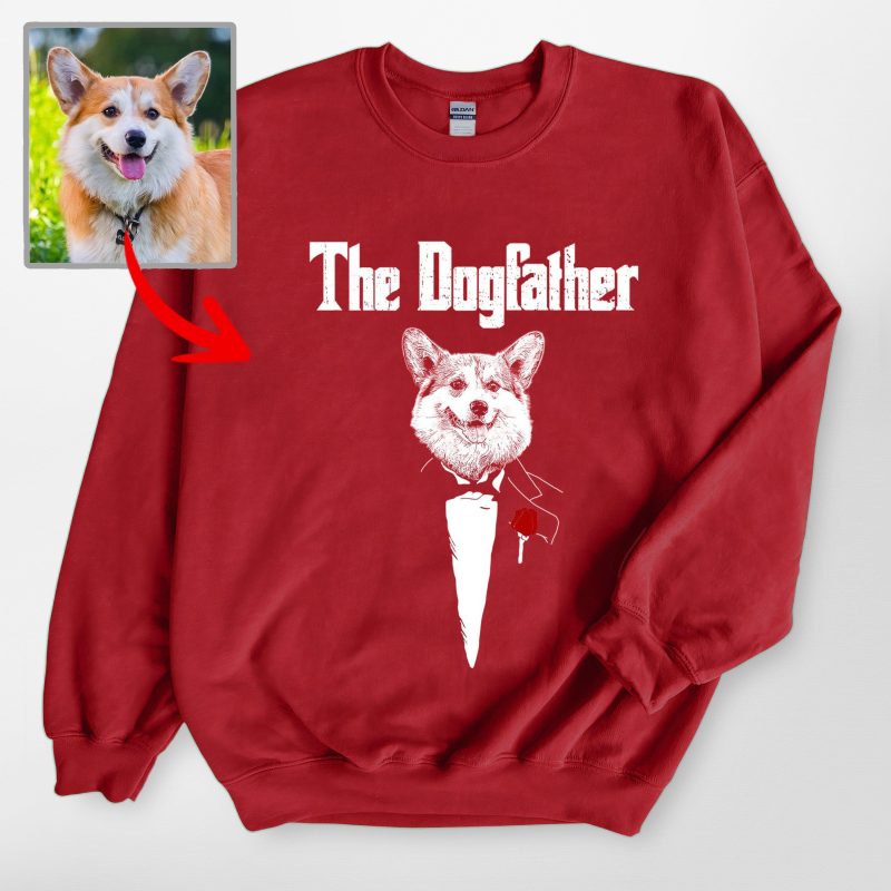 Pawarts - [The DogFather] Personalized Sweatshirt For Dog Dad - Pawarts