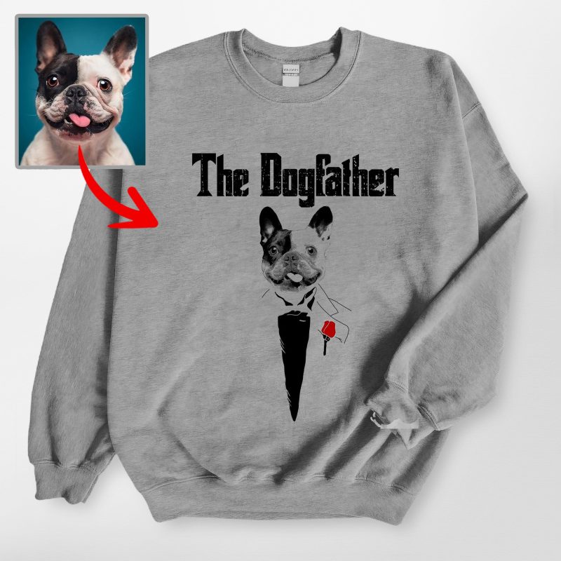 Pawarts - [The DogFather] Personalized Sweatshirt For Dog Dad - Pawarts