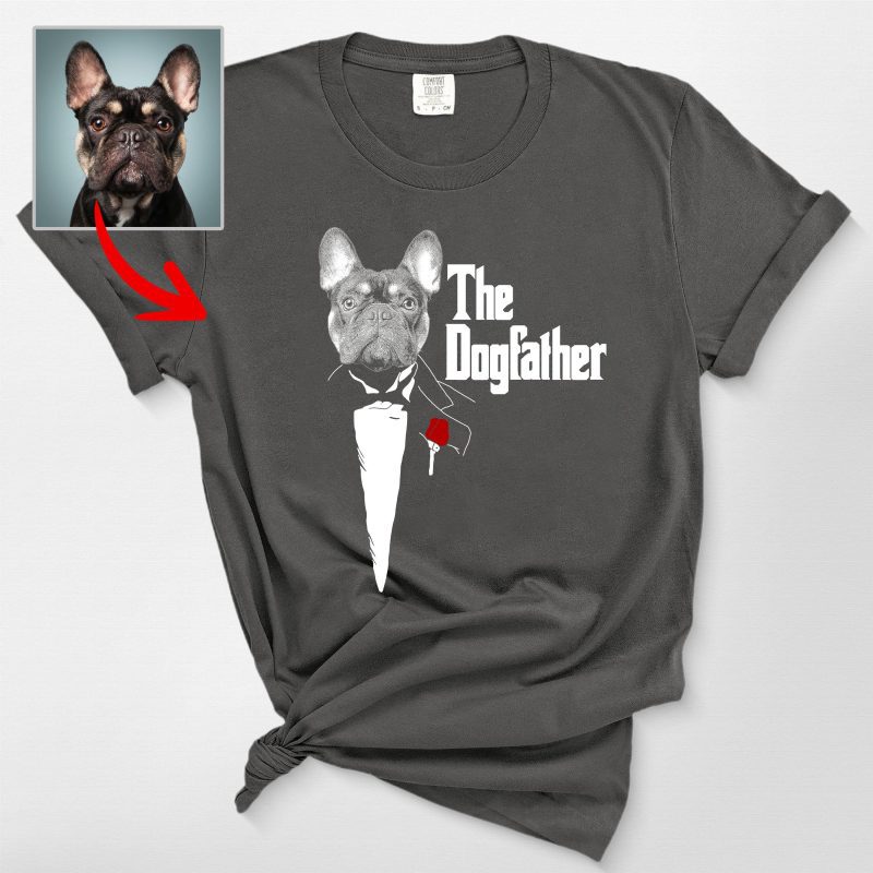 The DogFather - Personalized Dog Unisex Comfort Colors T-shirt For Dog Dad - Pawarts