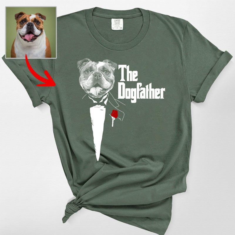 The DogFather - Personalized Dog Unisex Comfort Colors T-shirt For Dog Dad - Pawarts