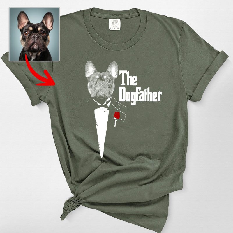 The DogFather - Personalized Dog Unisex Comfort Colors T-shirt For Dog Dad - Pawarts