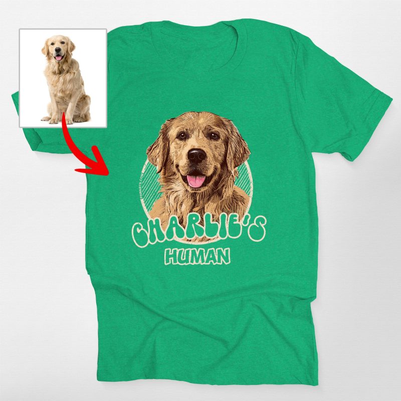 Vintage Bella Canvas T-Shirt with Custom Dog Photo for Dog Moms - Pawarts