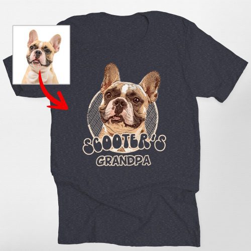 Vintage Bella Canvas T-Shirt with Custom Dog Photo for Dog Moms - Pawarts