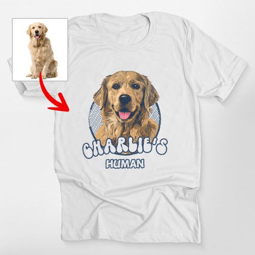 Vintage Bella Canvas T-Shirt with Custom Dog Photo for Dog Moms - Pawarts