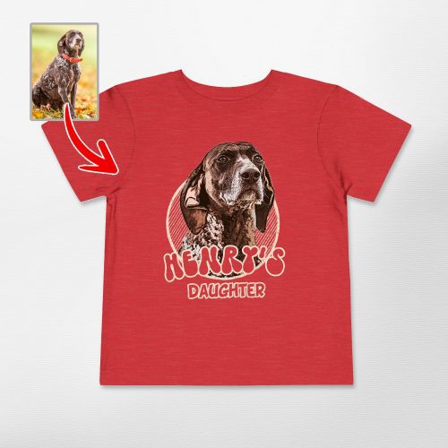 Vintage Custom Dog Toddler T-shirt - Hand-Drawn Dog Portrait, Cute Design - Pawarts