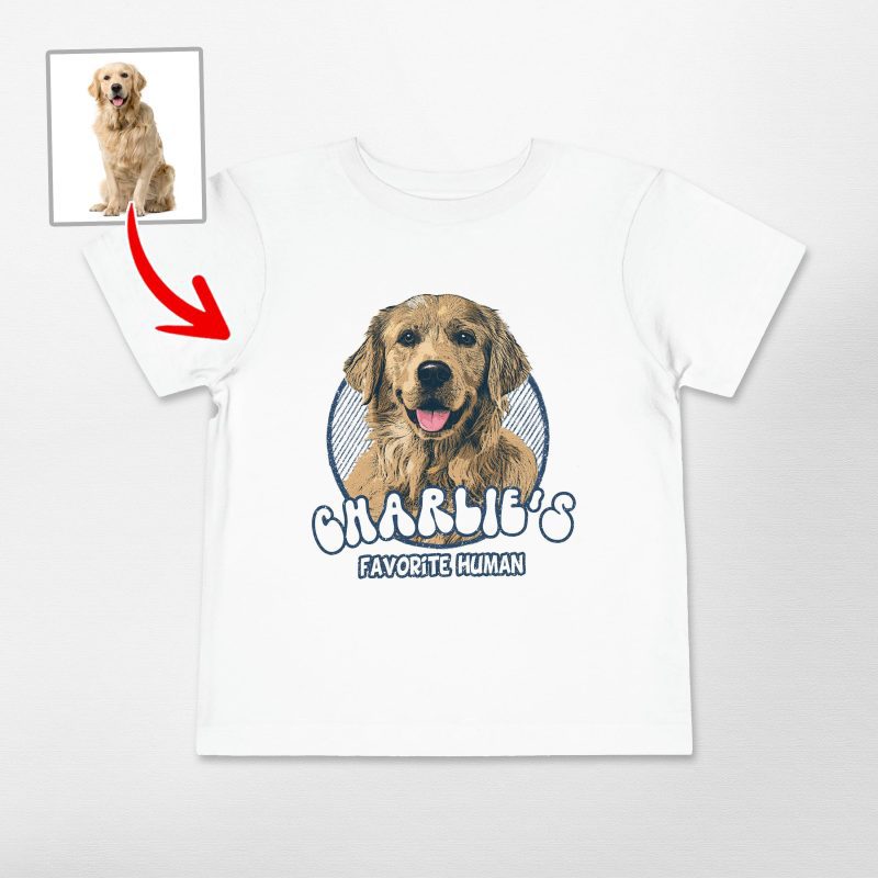 Vintage Custom Dog Toddler T-shirt - Hand-Drawn Dog Portrait, Cute Design - Pawarts