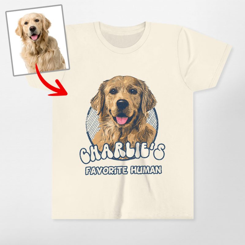 Dog's Favorite Human Shirt - Custom Dog Painting for Kids - Pawarts