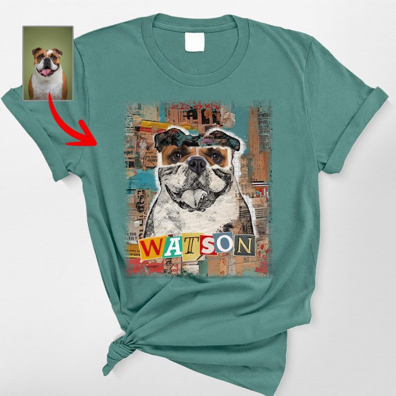 Pawarts | Customized Pop Dog Collages Style T-shirt [For Hooman] - Pawarts