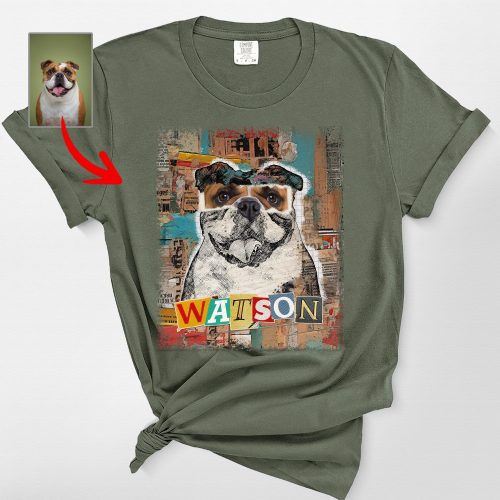 Pawarts | Customized Pop Dog Collages Style T-shirt [For Hooman] - Pawarts