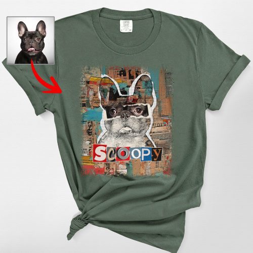 Pawarts | Customized Pop Dog Collages Style T-shirt [For Hooman] - Pawarts