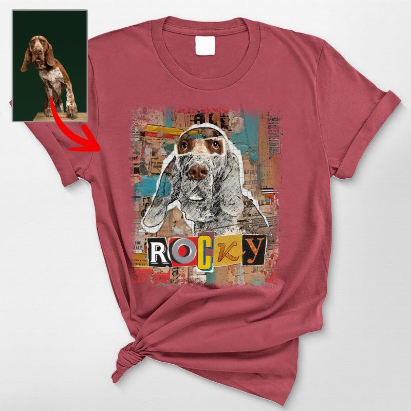 Pawarts | Customized Pop Dog Collages Style T-shirt [For Hooman] - Pawarts