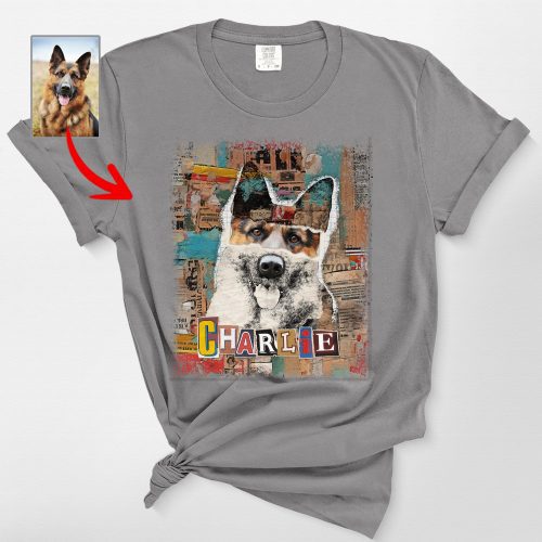 Pawarts | Customized Pop Dog Collages Style T-shirt [For Hooman] - Pawarts