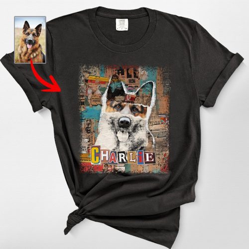 Pawarts | Customized Pop Dog Collages Style T-shirt [For Hooman] - Pawarts