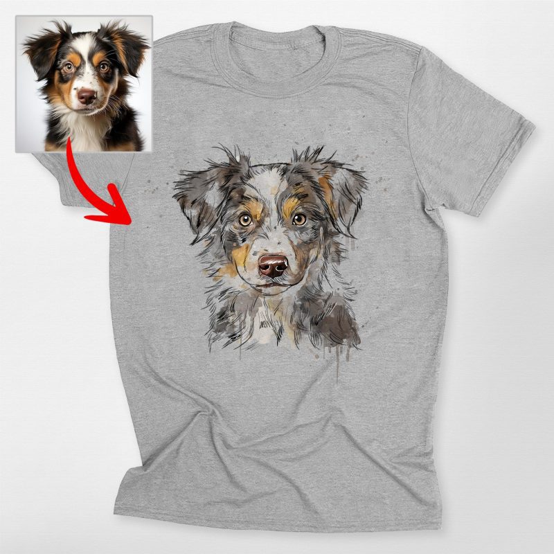 Pawarts | Colorful Painting Customized Dog Unisex T-shirt [For Humans] - Pawarts