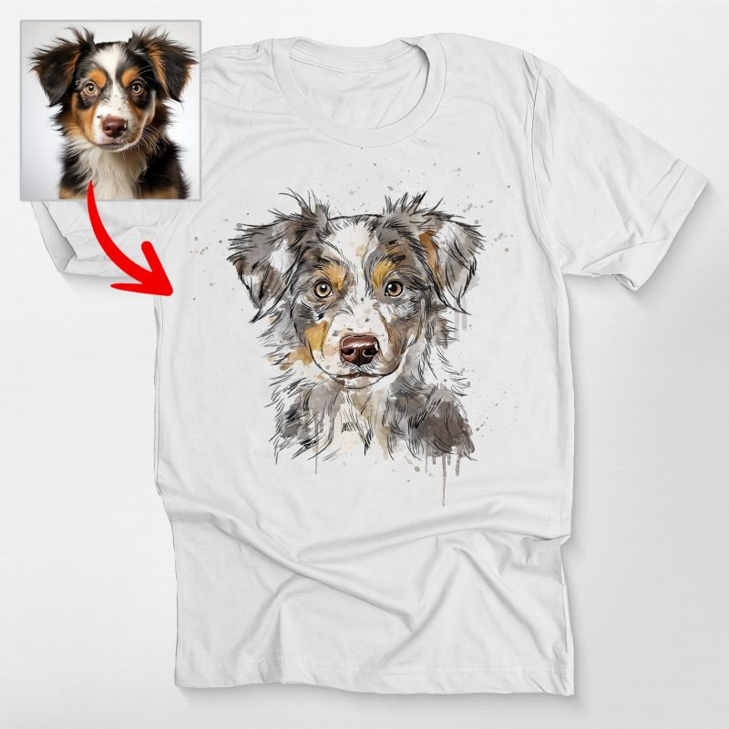 Pawarts | Colorful Painting Customized Dog Unisex T-shirt [For Humans] - Pawarts