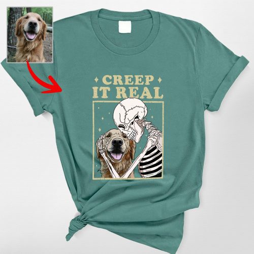 Pawarts | Spooky Customized Dog Portrait Comfort Color T-shirts [Best For Halloween] - Pawarts