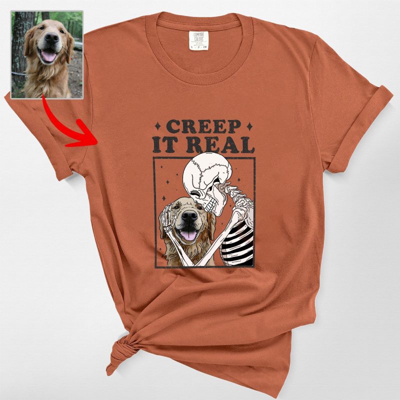 Pawarts | Spooky Customized Dog Portrait Comfort Color T-shirts [Best For Halloween] - Pawarts