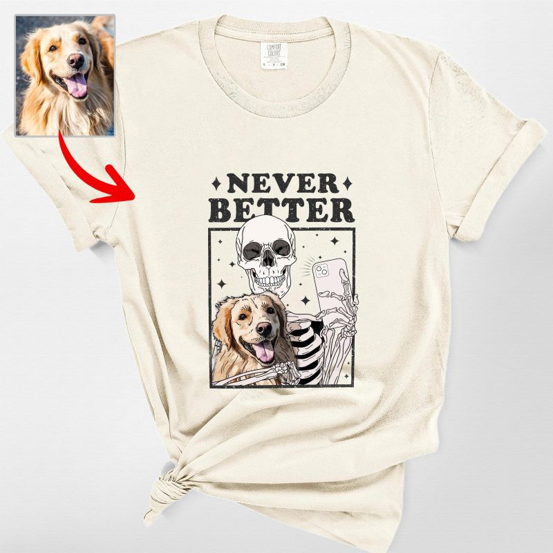 Pawarts | Spooky Customized Dog Portrait Comfort Color T-shirts [Best For Halloween] - Pawarts