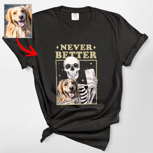 Pawarts | Spooky Customized Dog Portrait Comfort Color T-shirts [Best For Halloween] - Pawarts