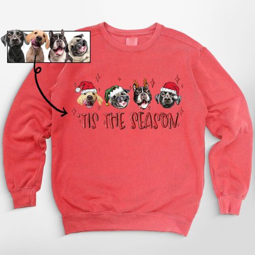 Pawarts | [Tis The Season] Customized Comfort Color Sweatshirt For Dog Human - Pawarts