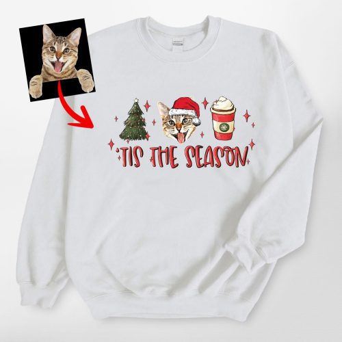 Pawarts | [Tis The Season] Customized Dog Portrait Sweatshirt For Human - Pawarts