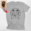 Pawarts | Cute Custom Outline Dog Portrait T-Shirt [For Dog Human] - Pawarts