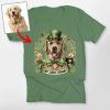 Pawarts | Awesome Custom Dog Portrait Unisex T-shirt [For St Patrick's Day] - Pawarts