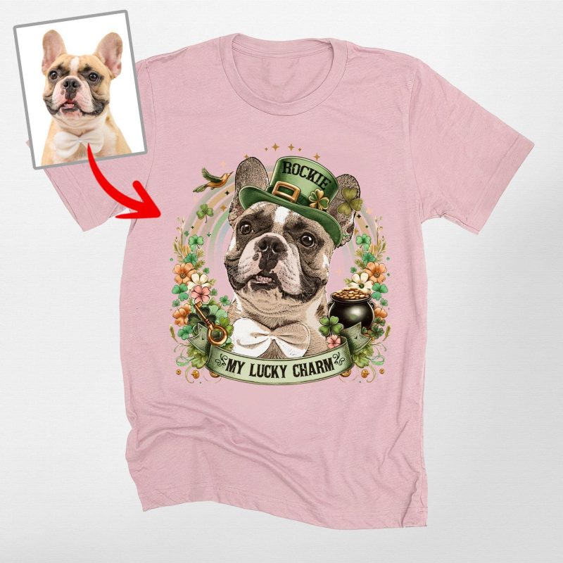 Pawarts | Awesome Custom Dog Portrait Unisex T-shirt [For St Patrick's Day] - Pawarts