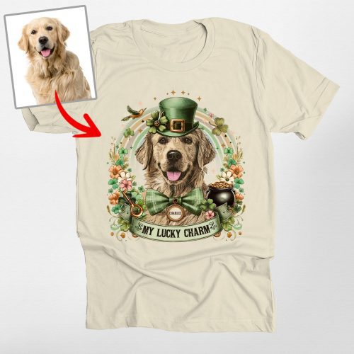 Pawarts | Awesome Custom Dog Portrait Unisex T-shirt [For St Patrick's Day] - Pawarts