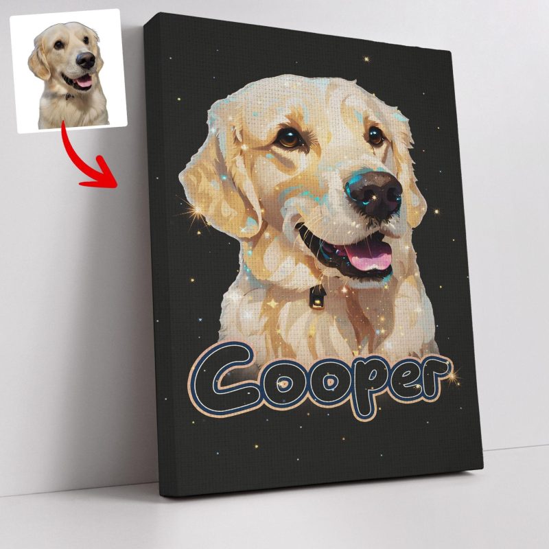 Pawarts | Customized Dog Galaxy Canvas [Memorial Gift For Dog Lovers] - Pawarts