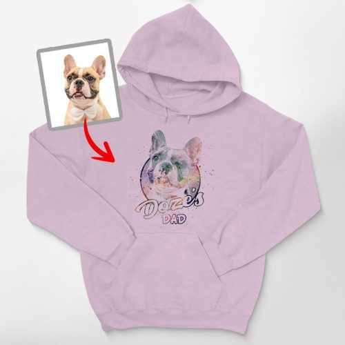 Custom Dog Sketch Gildan Hoodie, Galaxy or Watercolor Effects, Gift for Dog Lovers - Pawarts