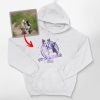 Custom Dog Sketch Gildan Hoodie, Galaxy or Watercolor Effects, Gift for Dog Lovers - Pawarts