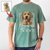 Best Dog Dad Ever Comfort Colors T-Shirt - Custom Dog Portrait Music Frame - Pawarts