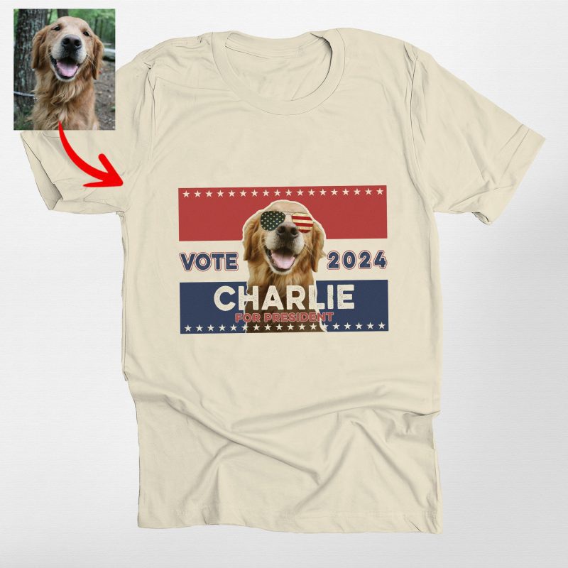 Pawarts | Retro Customized Pet For President Unisex T-shirt - Pawarts