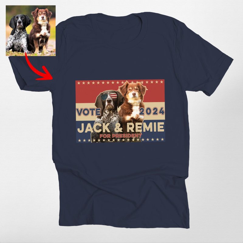 Pawarts | Retro Customized Pet For President Unisex T-shirt - Pawarts