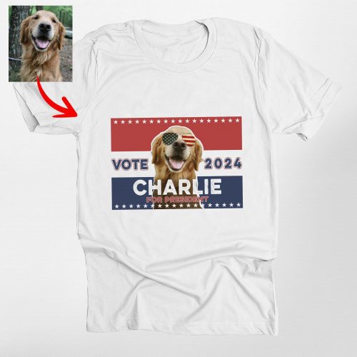 Pawarts | Retro Customized Pet For President Unisex T-shirt - Pawarts