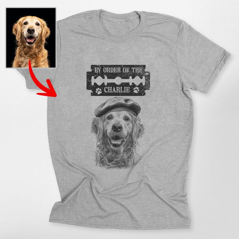 Sketch Custom Dog Portrait Bella Canvas Shirt - Pawarts