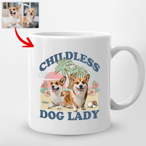 Pawarts | (Childless Dog Lady) Custom Dog Mug For Dog Mom - Pawarts