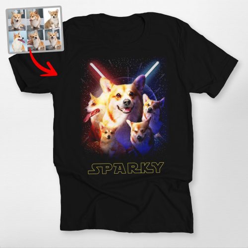 Pawarts | Galaxy Customized Dog Portrait Unisex T-shirt - Pawarts