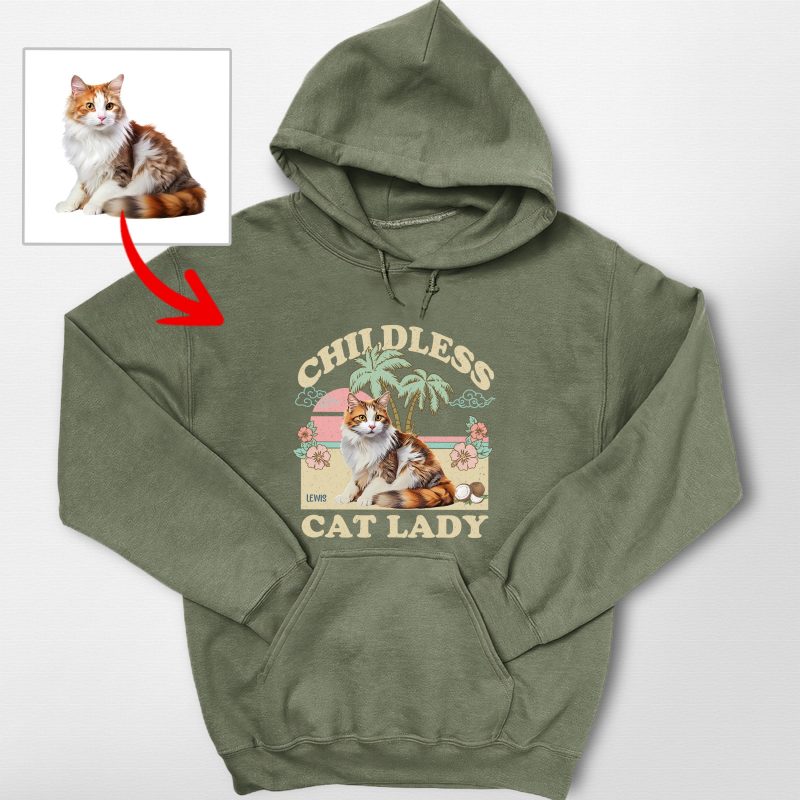 Pawarts | (Childless Dog Lady) Custom Dog Hoodie For Dog Mom - Pawarts