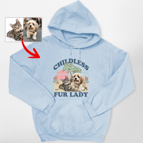 Pawarts | (Childless Dog Lady) Custom Dog Hoodie For Dog Mom - Pawarts