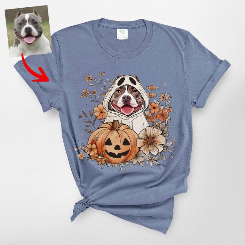 Flora Custom Dog Ghost Shirt for Dog Moms - Pawarts