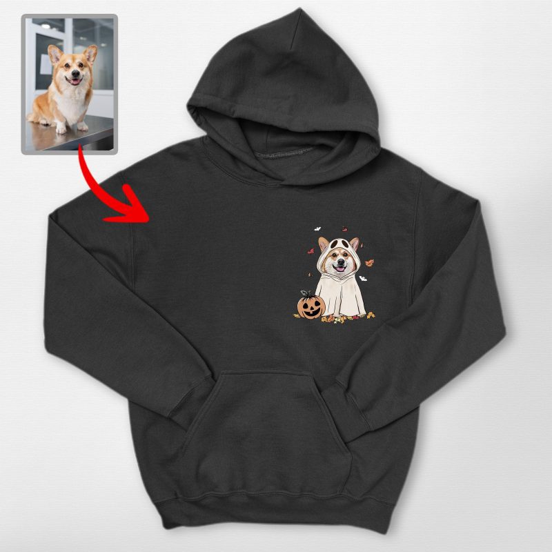 Custom Dog Ghost Gildan Hoodie Funny Retro Style For Dog Lovers - Pawarts