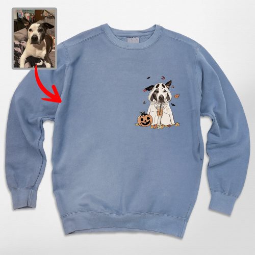 Custom Dog Ghost Comfort Colors Sweatshirt Funny Retro Style For Dog Lovers - Pawarts