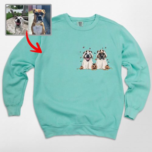 Custom Dog Ghost Comfort Colors Sweatshirt Funny Retro Style For Dog Lovers - Pawarts