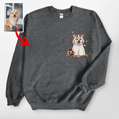 Custom Dog Ghost Gildan Sweatshirt For Dog Lovers Funny Retro Style - Pawarts