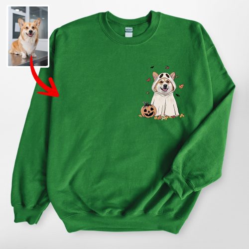 Custom Dog Ghost Gildan Sweatshirt For Dog Lovers Funny Retro Style - Pawarts